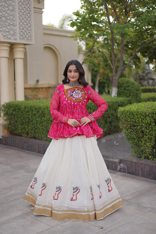 Cotton Lehenga with Bandhani Top ClothsVilla