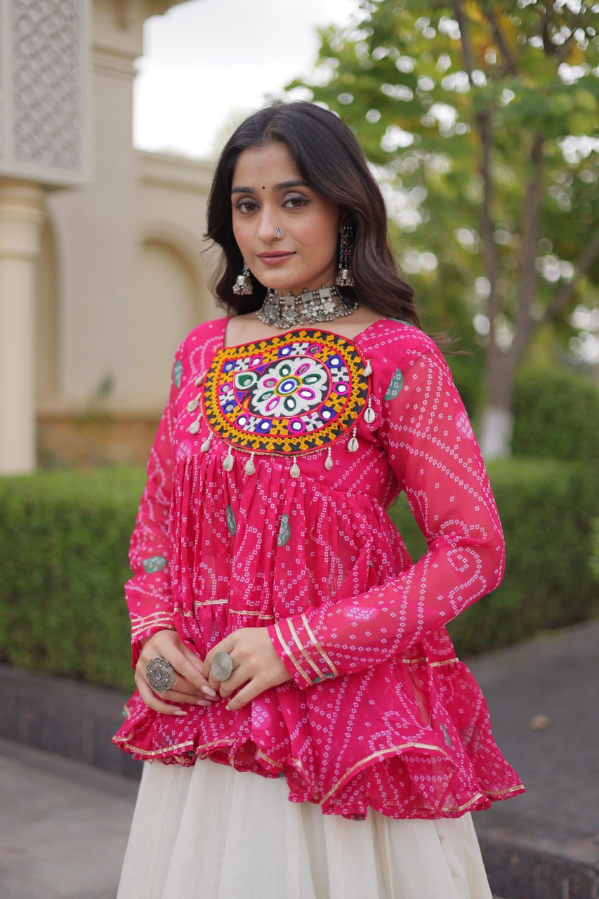 Cotton Lehenga with Bandhani Top ClothsVilla