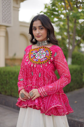 Cotton Lehenga with Bandhani Top ClothsVilla