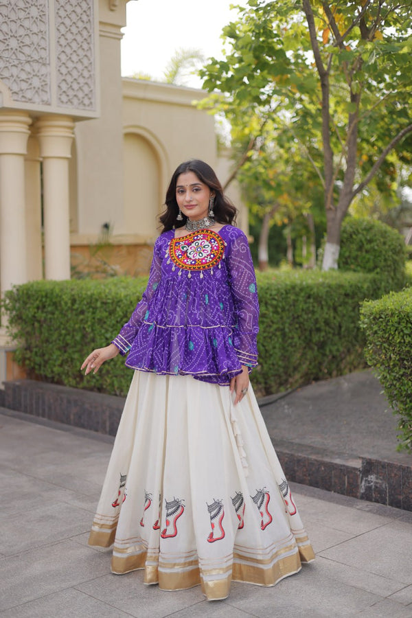 Cotton Lehenga with Bandhani Top ClothsVilla