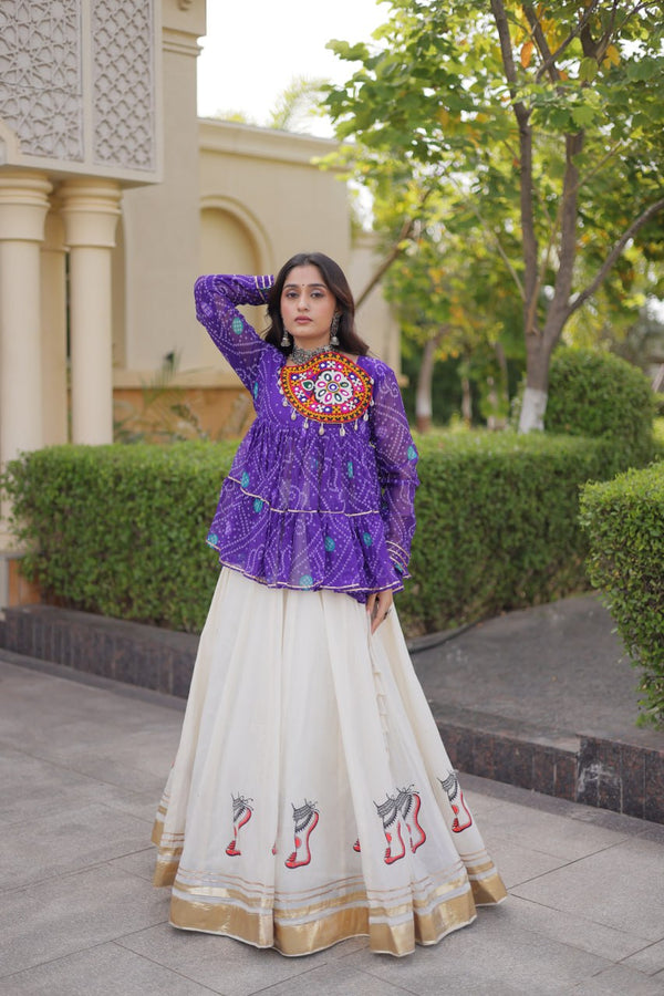 Cotton Lehenga with Bandhani Top ClothsVilla