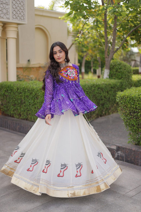 Cotton Lehenga with Bandhani Top ClothsVilla
