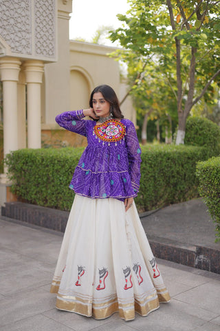 Cotton Lehenga with Bandhani Top ClothsVilla