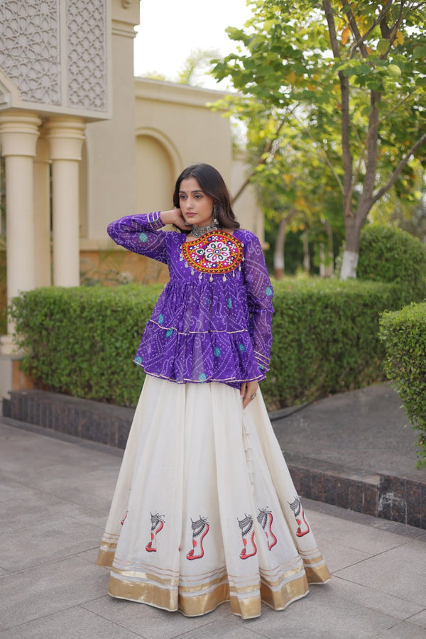 Cotton Lehenga with Bandhani Top ClothsVilla