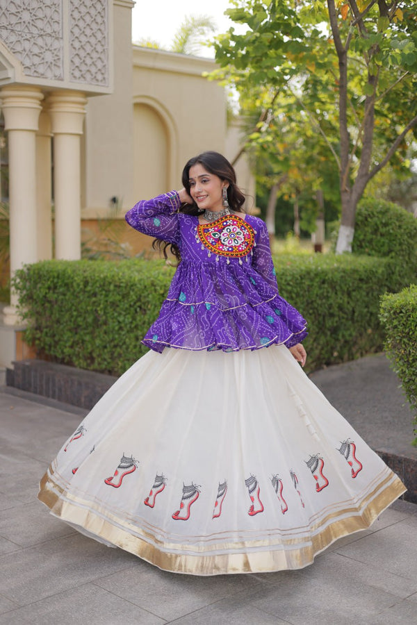 Cotton Lehenga with Bandhani Top ClothsVilla
