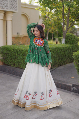 Cotton Lehenga with Bandhani Top ClothsVilla