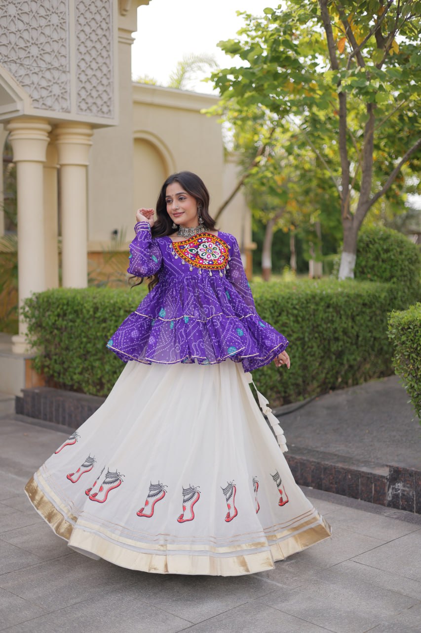 Cotton Lehenga with Bandhani Top ClothsVilla