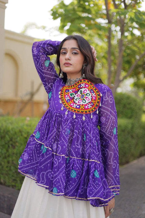 Cotton Lehenga with Bandhani Top ClothsVilla
