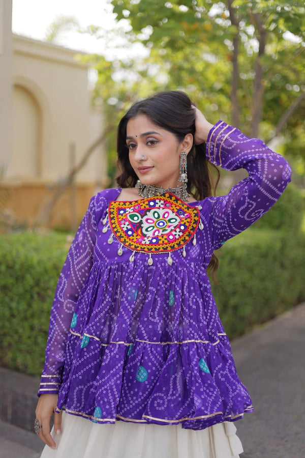 Cotton Lehenga with Bandhani Top ClothsVilla