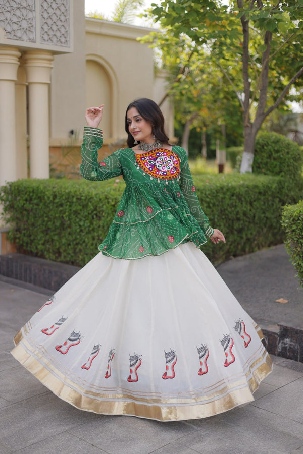Cotton Lehenga with Bandhani Top ClothsVilla