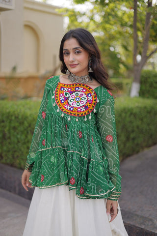 Cotton Lehenga with Bandhani Top ClothsVilla