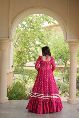Cotton Lehenga with Bandhni Print Kurti ClothsVilla