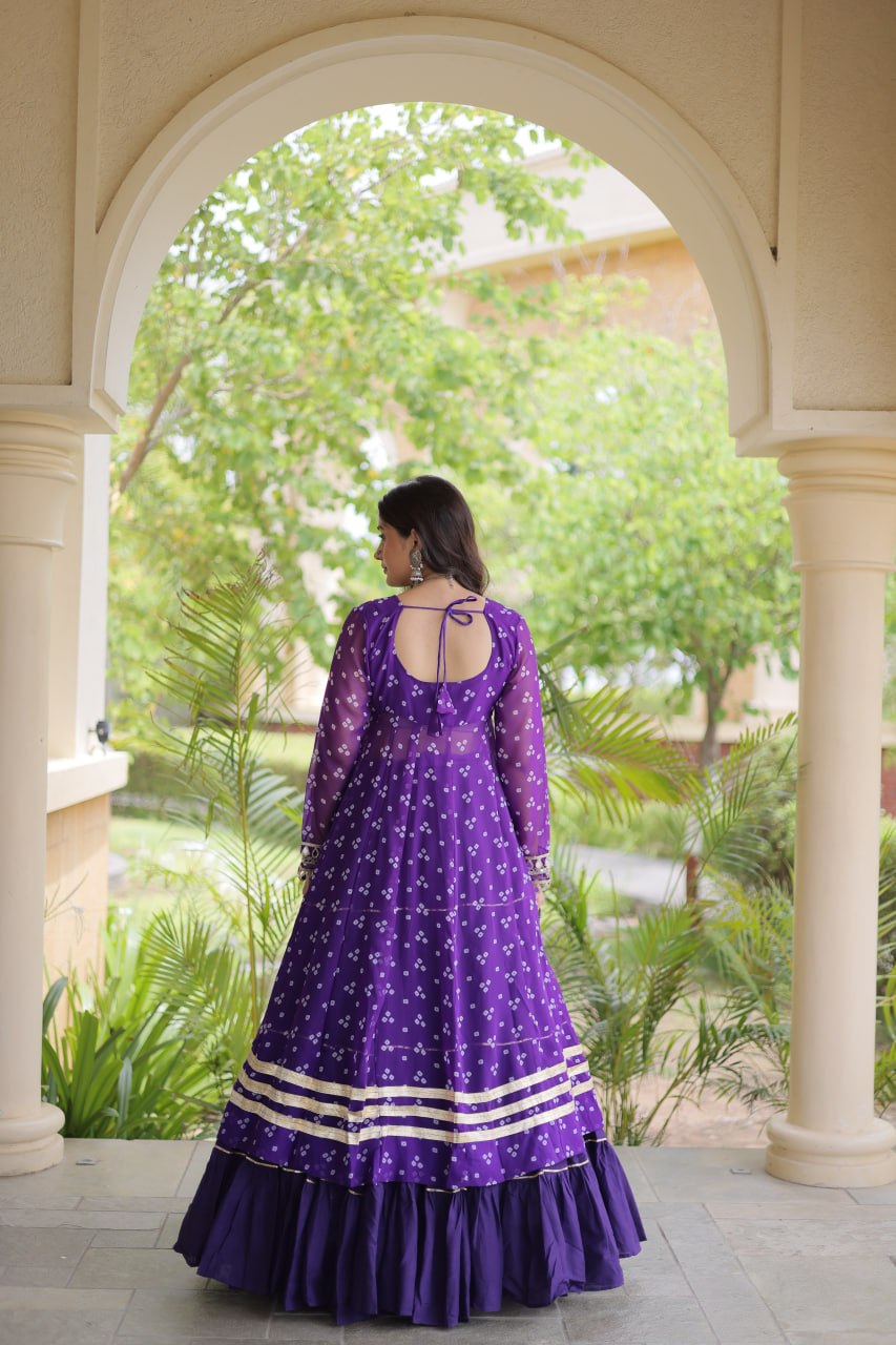 Cotton Lehenga with Bandhni Print Kurti ClothsVilla