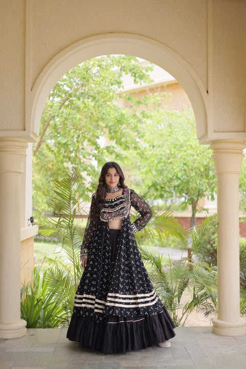 Cotton Lehenga with Bandhni Print Kurti ClothsVilla Main image