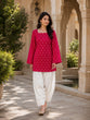 Load image into Gallery viewer, Cotton Print Top with Farsi Pant Set ClothsVilla