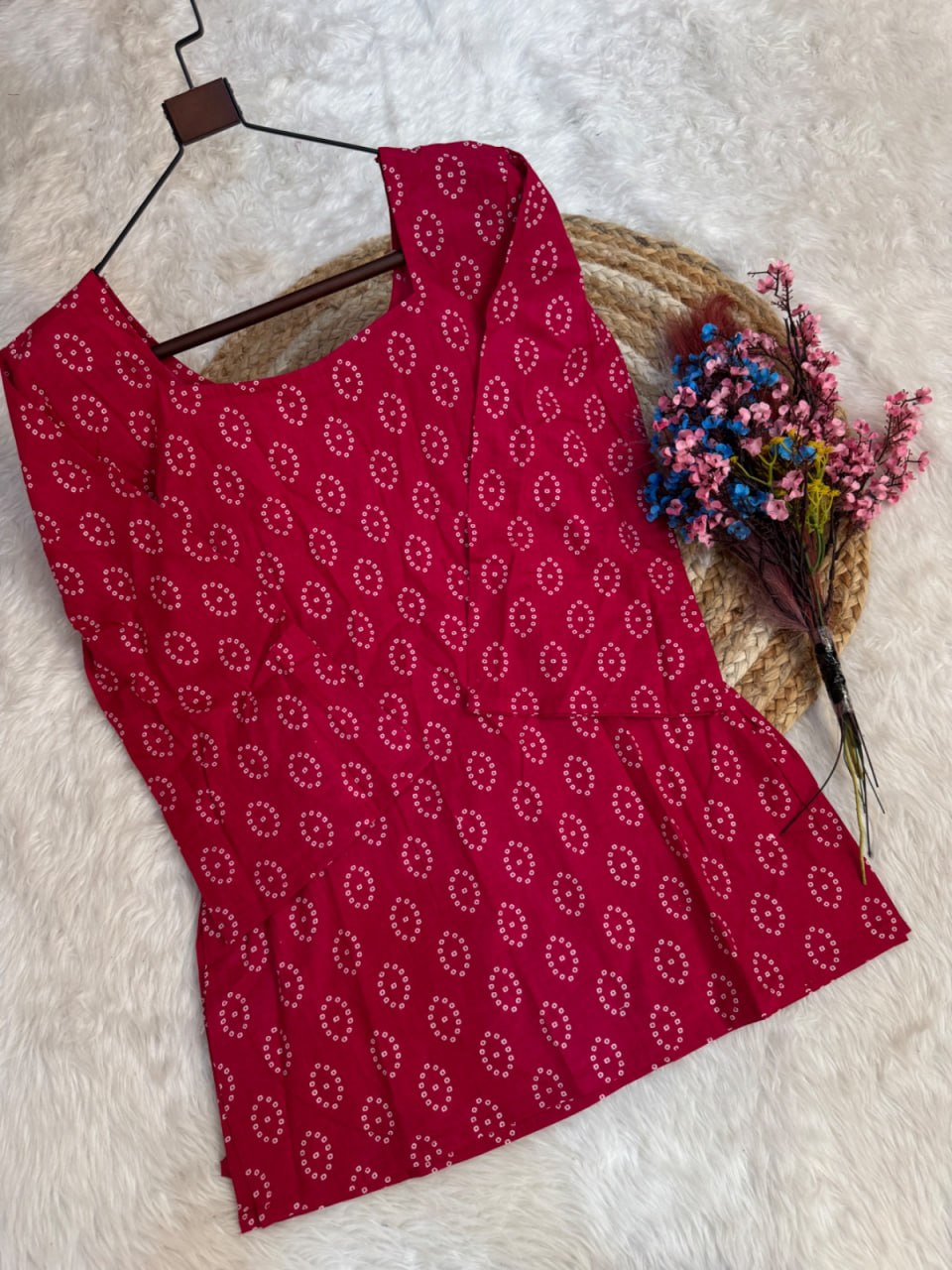 Cotton Print Top with Farsi Pant Set ClothsVilla