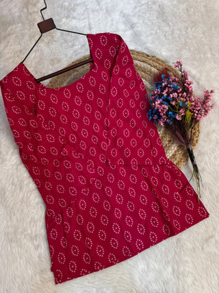 Cotton Print Top with Farsi Pant Set ClothsVilla