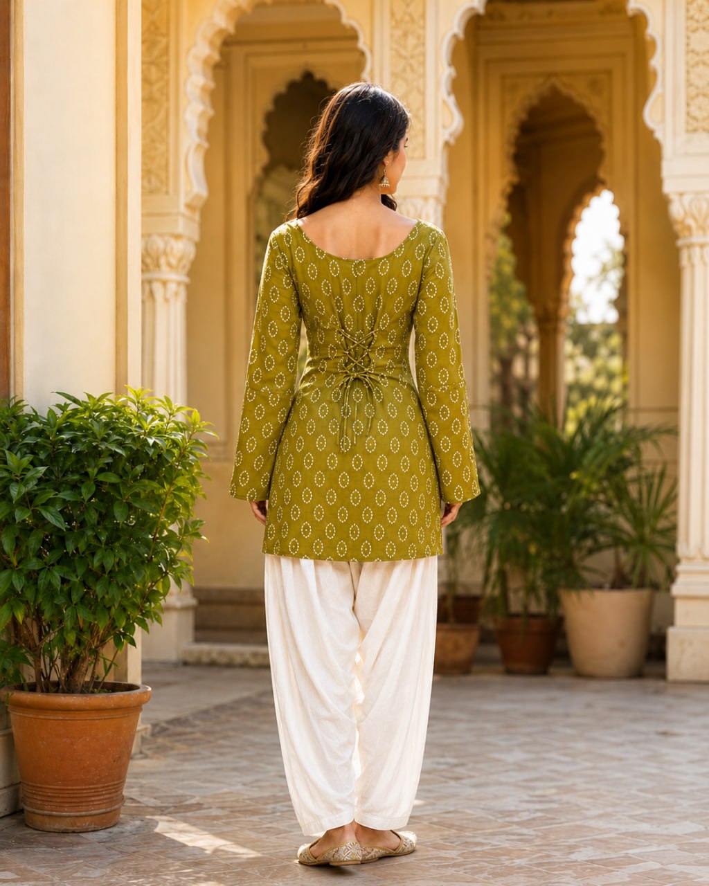 Cotton Print Top with Farsi Pant Set ClothsVilla