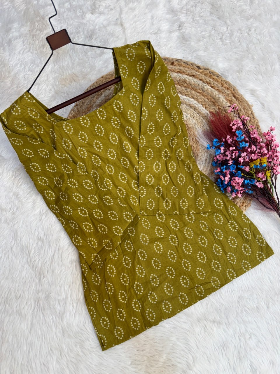 Cotton Print Top with Farsi Pant Set ClothsVilla
