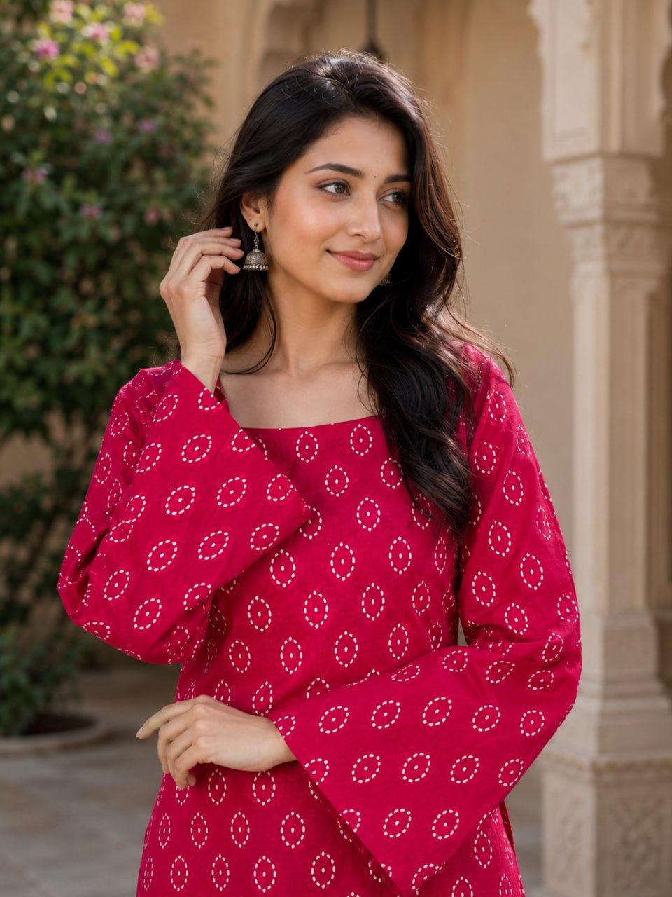 Cotton Print Top with Farsi Pant Set ClothsVilla