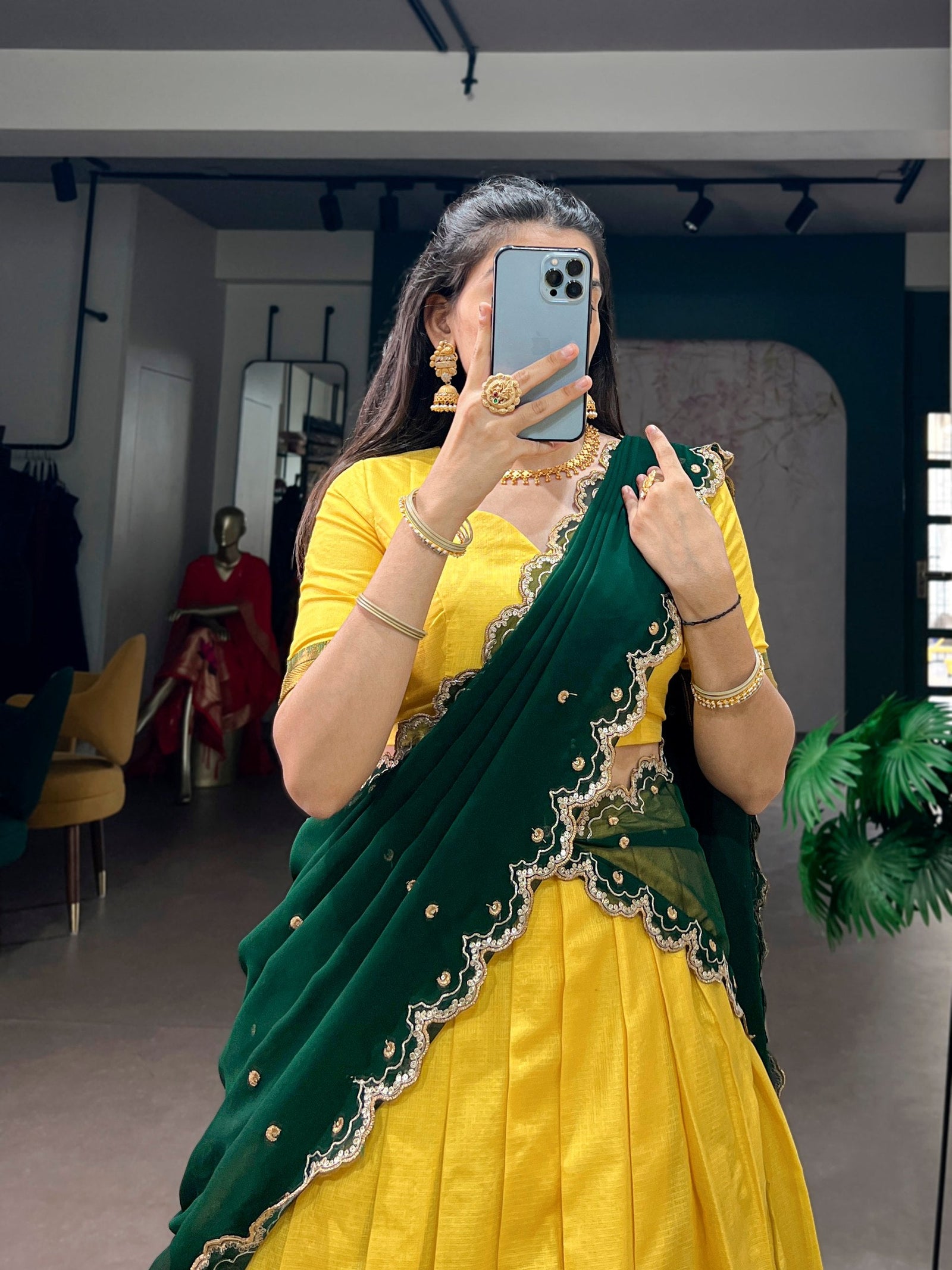 Cotton Silk Zari Weaving Lehenga Choli ClothsVilla