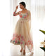 Cream Color Floral Organza Anarkali Suit Set for Festivals & Weddings ClothsVilla