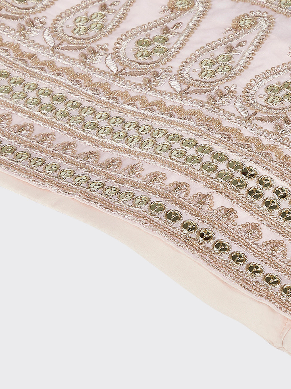Cream colour Organza Floral design digital print Semi-Stitched Lehenga choli & Dupatta ClothsVilla