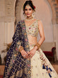 Load image into Gallery viewer, Cream colour Tissue Sequinse embroidery Semi-Stitched Lehenga choli &amp; Dupatta ClothsVilla