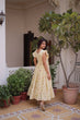 Load image into Gallery viewer, Cream Cotton Embroidered Anarkali Kurti ClothsVilla