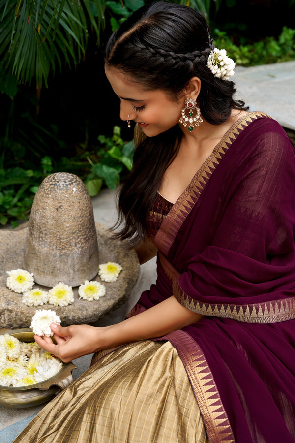 Cream Cotton Lehenga Set ClothsVilla