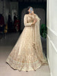 Load image into Gallery viewer, Cream Designer Net Lehenga with Sequins &amp; Thread Embroidery Work, Stitched Lehenga with Unstitched Blouse &amp; Dupatta ClothsVilla
