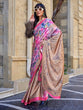 Load image into Gallery viewer, Cream Digital Print Saree in Satin Silk Blend – Party &amp; Wedding Wear ClothsVilla
