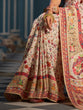 Load image into Gallery viewer, Cream Elegant Pashmina Kashmiri Jacquard Saree with Kalamkari &amp; Meenakari Weaving ClothsVilla