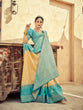 Load image into Gallery viewer, Cream Elegant Zari Woven Cotton Slub Saree with Georgette Blouse ClothsVilla