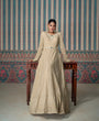 Load image into Gallery viewer, Cream Embroidered Gown with Lace Dupatta ClothsVilla
