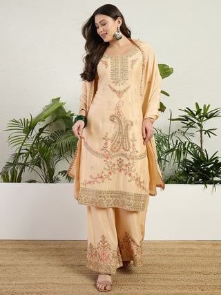 Cream Embroidered Palazzo Set Clothsvilla