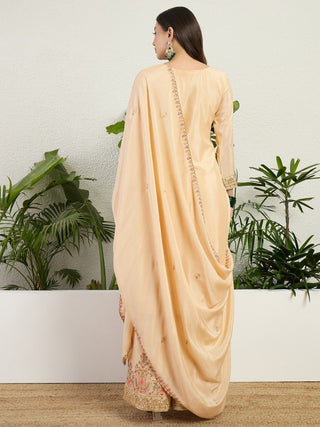 Cream Embroidered Palazzo Set Clothsvilla
