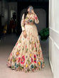 Load image into Gallery viewer, Cream Floral Printed Lehenga Choli ClothsVilla