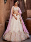 Cream Georgette Sequins embroidery Semi-Stitched Lehenga choli & Dupatta ClothsVilla