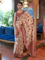 Cream Graceful Bollywood Style Organza Saree with Unstitched Blouse Piece ClothsVilla