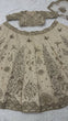 Load image into Gallery viewer, Cream Heavy Slub Silk Lehenga with Sequins, Dori &amp; Zari Work, Matching Blouse &amp; Net Dupatta ClothsVilla