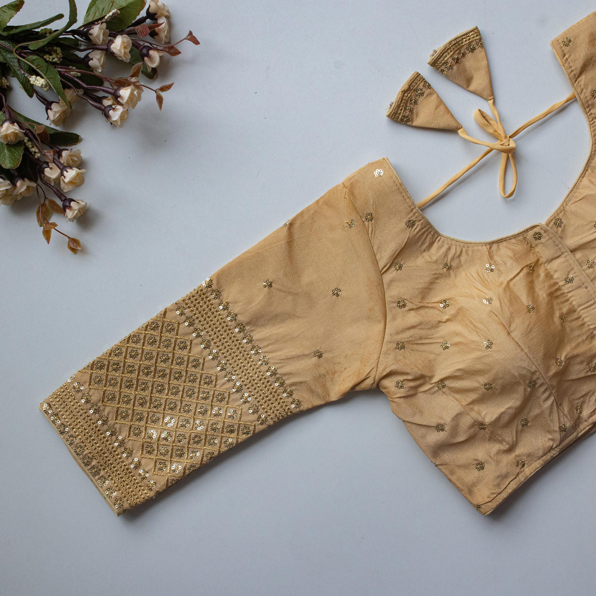Coffee Pure Kashish Embroidery Work Readymade Blouse