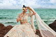 Load image into Gallery viewer, Cream Net Multi colour Sequins, Zarkans and thread embroidery Semi-Stitched Lehenga choli &amp; Dupatta Clothsvilla
