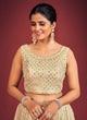 Load image into Gallery viewer, Cream Pakistani Georgette Lehenga Choli For Indian Festivals &amp; Weddings - Sequence Embroidery Work, Mirror Work Clothsvilla
