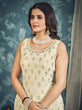 Load image into Gallery viewer, Cream Pakistani Georgette Sharara For Indian Festivals &amp; Weddings - Sequence Embroidery Work, Zari Work Clothsvilla