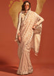 Load image into Gallery viewer, Cream Regal Banarasi Blended Silk Saree with Timeless Intricate Design ClothsVilla