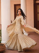 Load image into Gallery viewer, Cream Sequence Embroidered Sharara Suit ClothsVilla