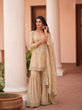 Load image into Gallery viewer, Cream Sequence Embroidered Sharara Suit ClothsVilla