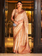 Load image into Gallery viewer, Cream Stunning Bollywood Style Tussar Silk Saree ClothsVilla