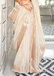 Load image into Gallery viewer, Cream Timeless Elegance Moss Chiffon Silk Saree – Grand &amp; Bestselling Design ClothsVilla